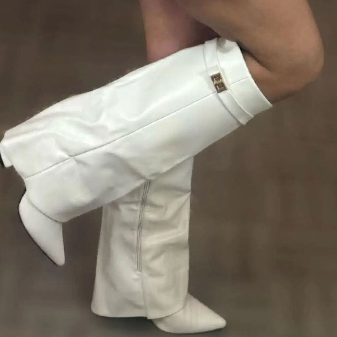 June | Suede Wedge Thigh Boots
