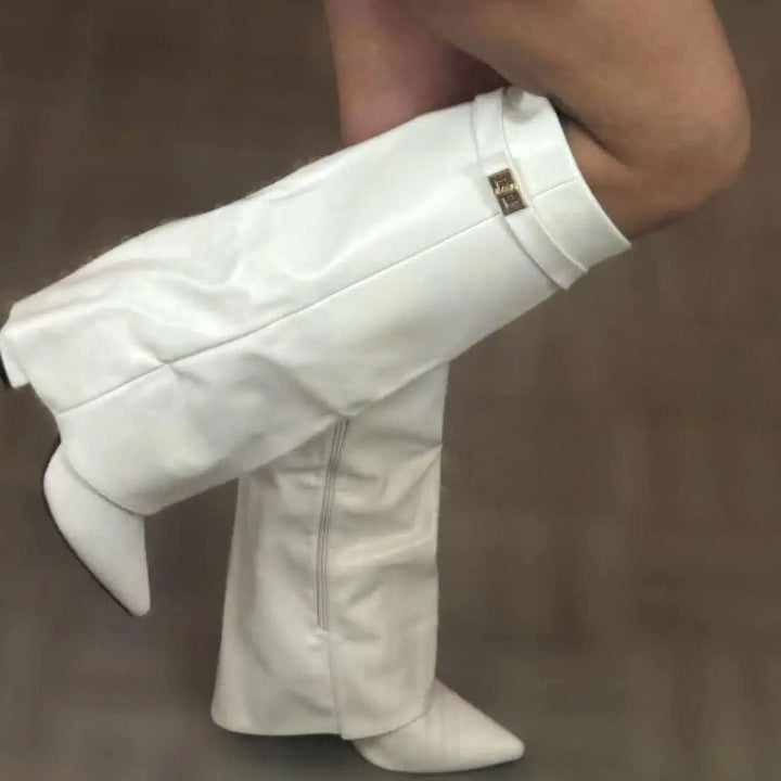 June | Suede Wedge Thigh Boots