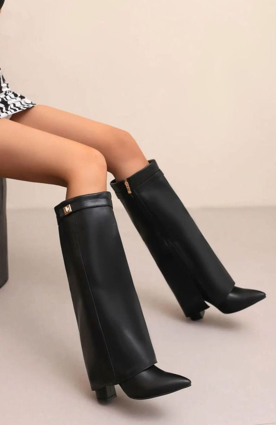 June | Suede Wedge Thigh Boots