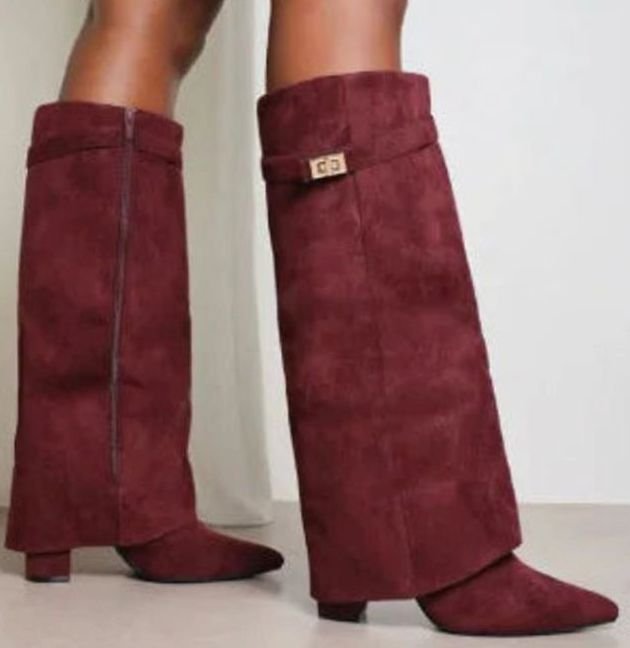June | Suede Wedge Thigh Boots