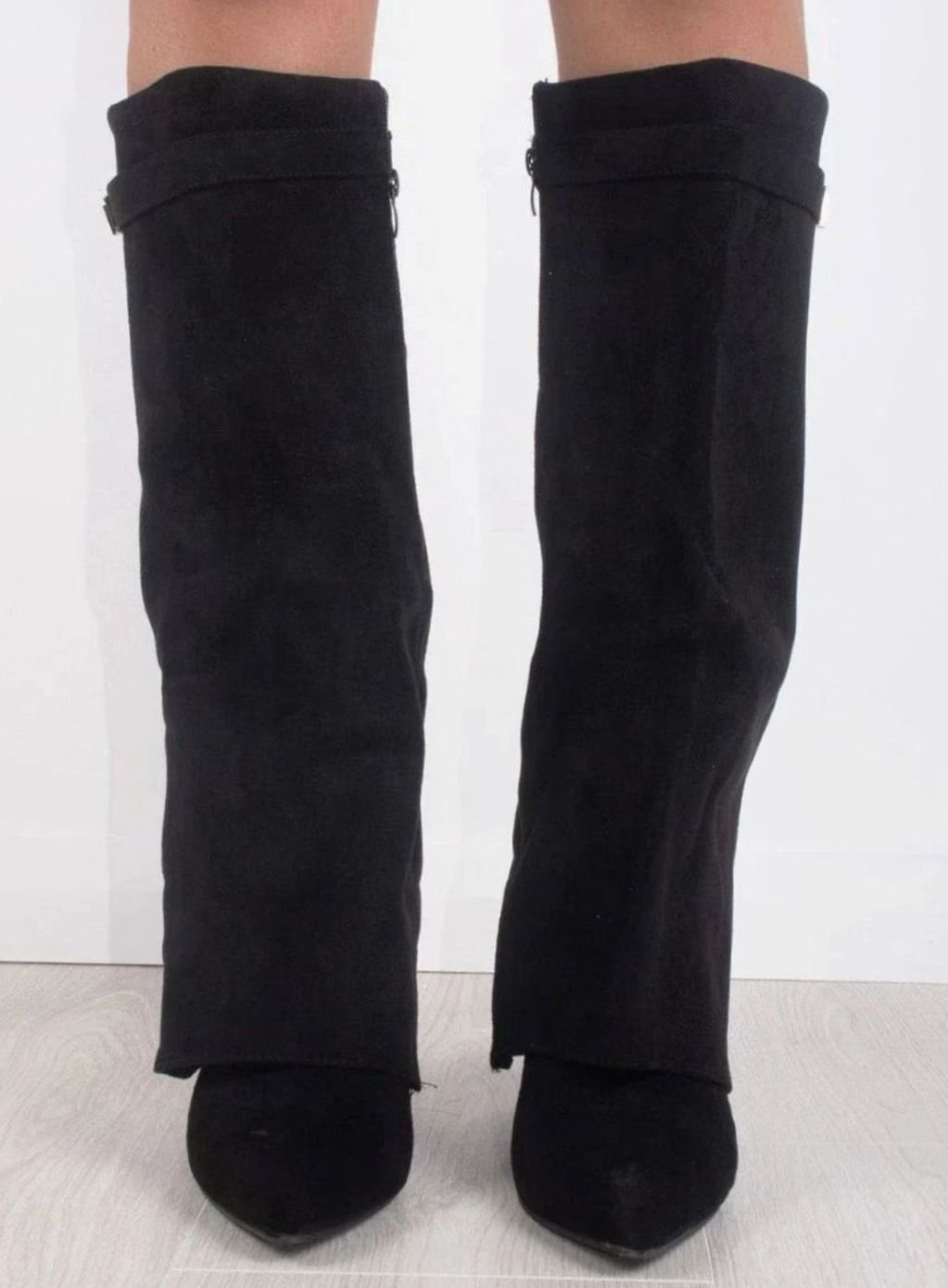 Edith | Gold Buckle Thigh Boots