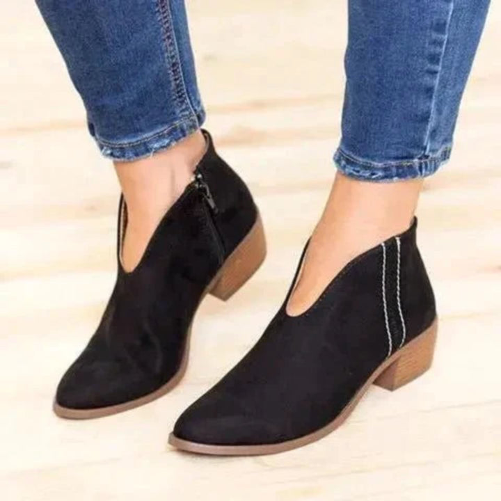 Rosie | Suede V Cut Ankle Boots