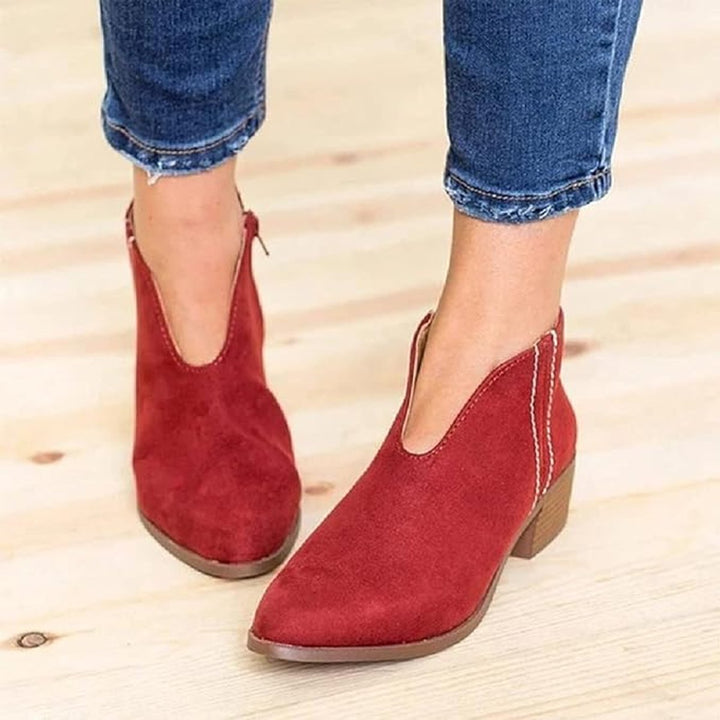 Rosie | Suede V Cut Ankle Boots