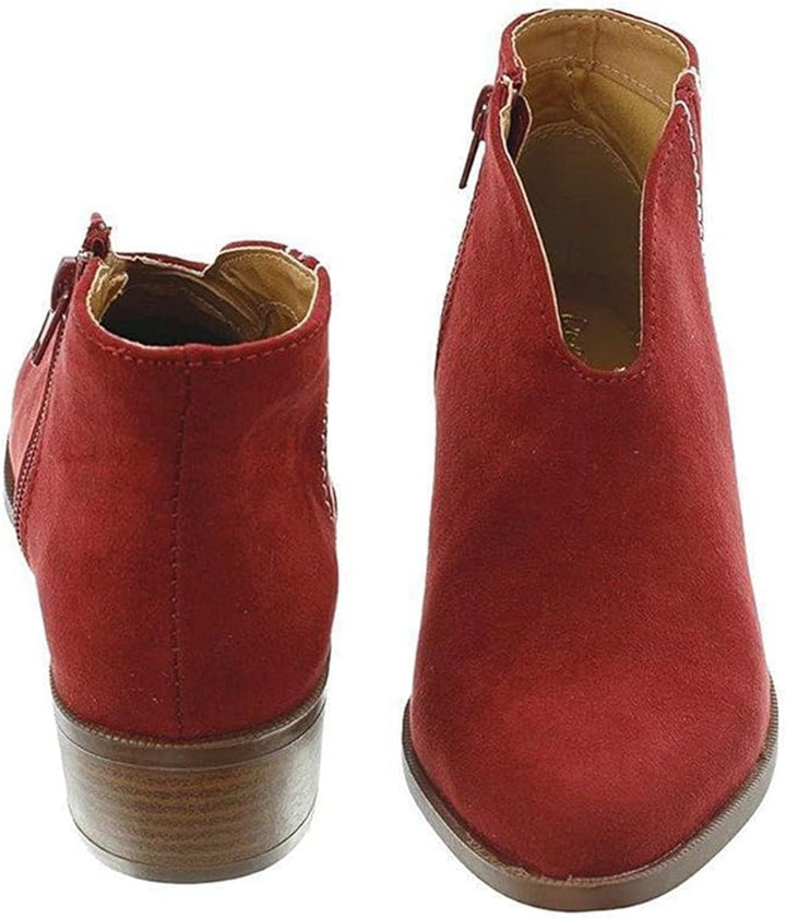 Rosie | Suede V Cut Ankle Boots