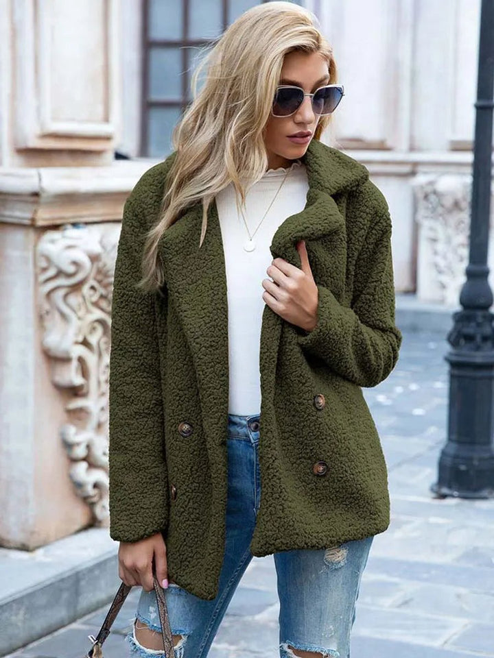 Ruby | Teddy Double Breasted Oversized Coat