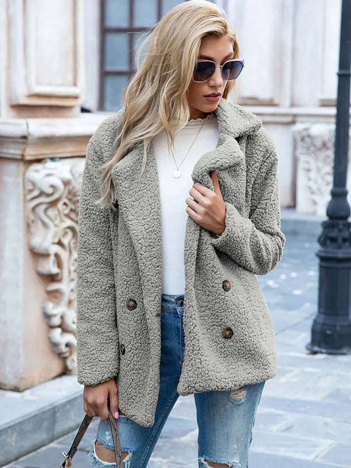 Ruby | Teddy Double Breasted Oversized Coat