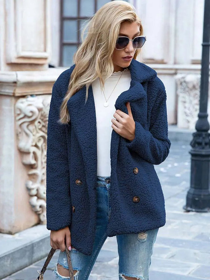 Ruby | Teddy Double Breasted Oversized Coat