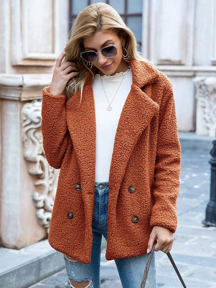 Ruby | Teddy Double Breasted Oversized Coat