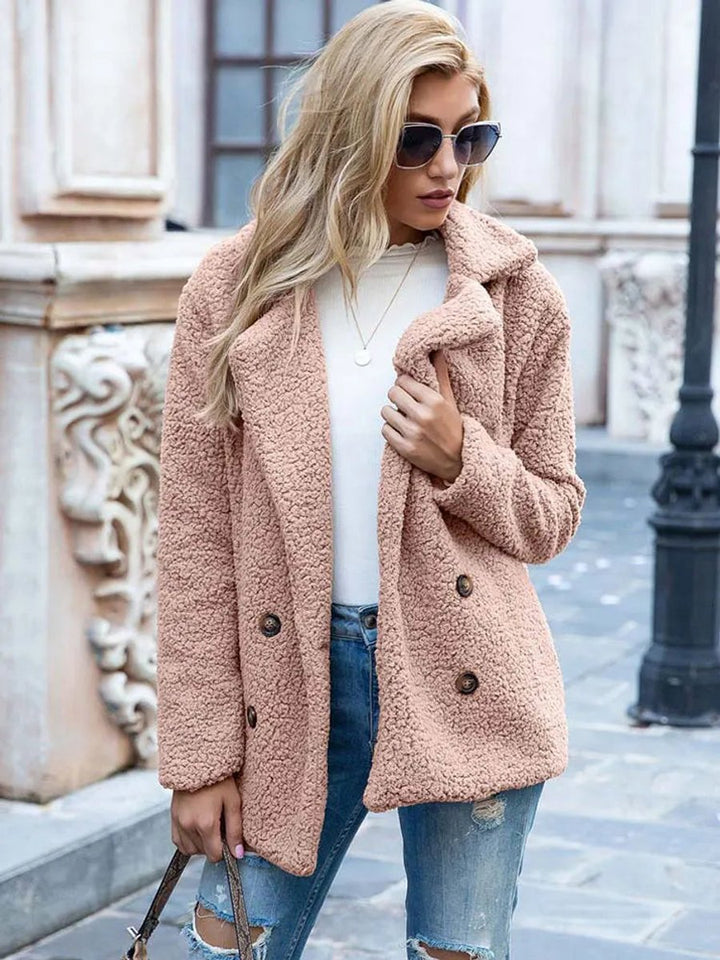 Ruby | Teddy Double Breasted Oversized Coat
