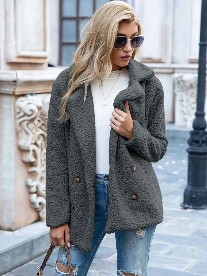 Ruby | Teddy Double Breasted Oversized Coat
