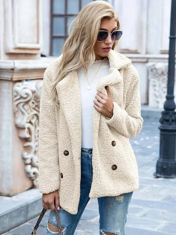 Ruby | Teddy Double Breasted Oversized Coat